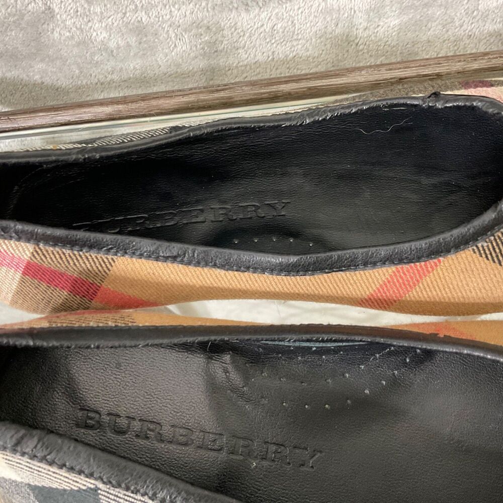 Burberry Kids Checkered Dress Shoes in Brown and Black - Picture 3 of 11